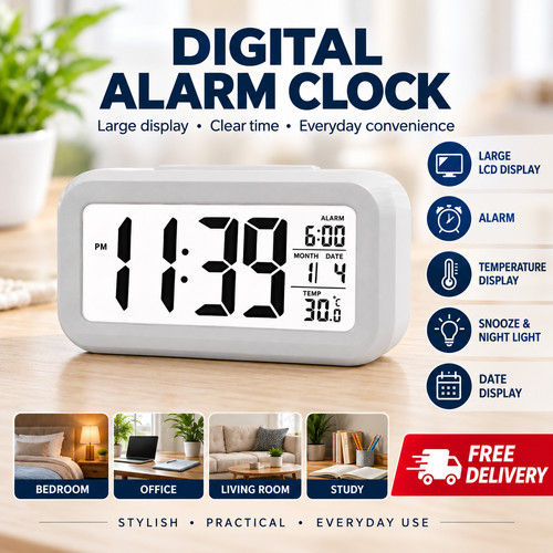 Digital led bedside snooze - led,