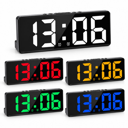 Led digital mirror alarm - mirror, clock