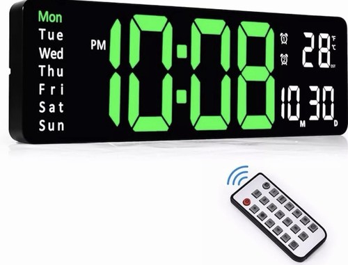 Led wall mounted clock large - led,