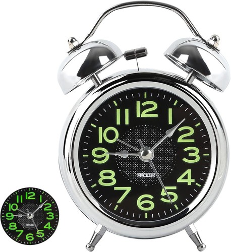 Silent alarm clock - alarm, double