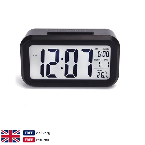 Black digital alarm clock - alarm,