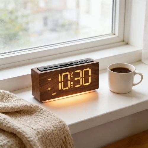 Modern wooden digital led - digital,