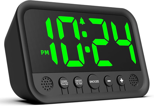 Digital alarm clock with green - digital,