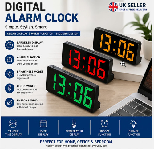 Led electric digital alarm - digital,