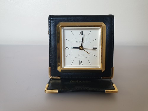 Leather clock quartz - leather,