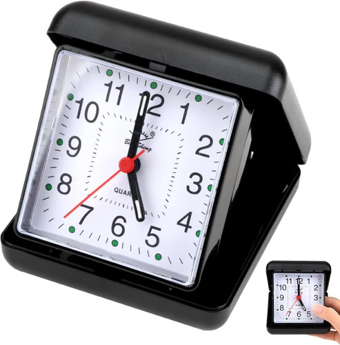 Folding travel alarm clock - folding,