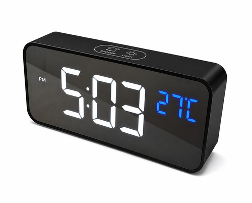 Led digital alarm clock - digital, mirror