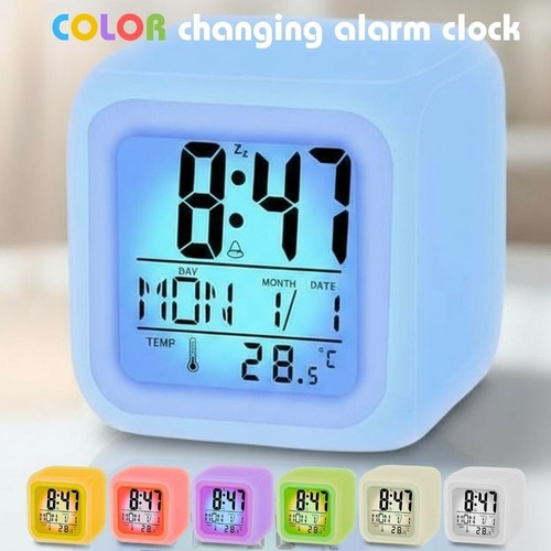 Led digital silent alarm clock - led,