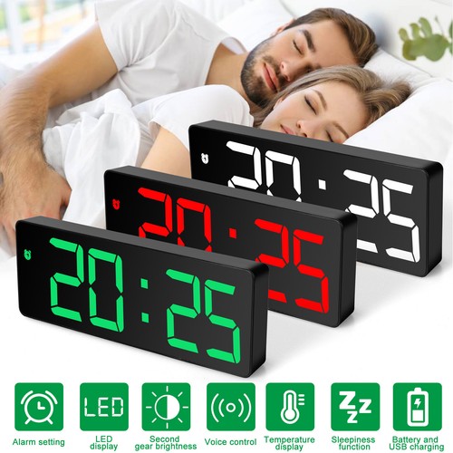Digital led desk alarm clock - led,