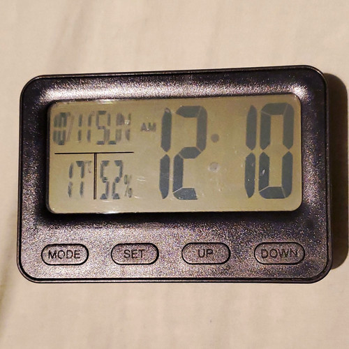 Black digital alarm - digital, clock